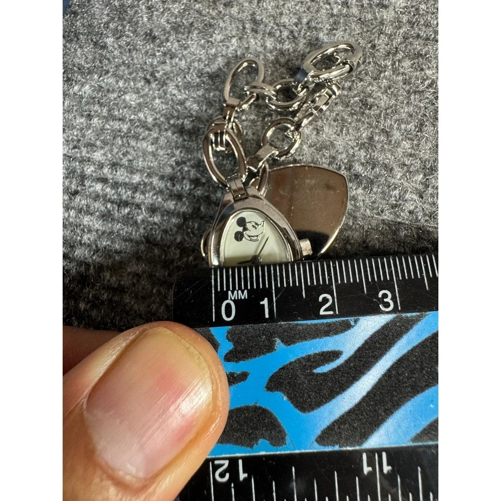 Citizen Eco-Drive Disney Mickey Mouse Silver Tone Chain Link Watch B023-K002648
